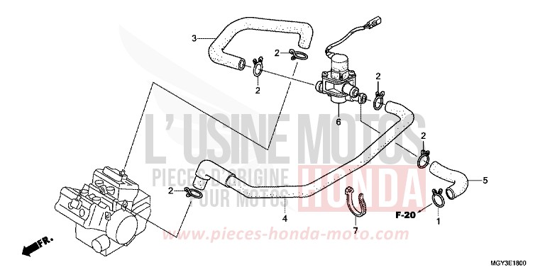 VALVE INJECTION D'AIR von VFR800X „Crossrunner“ GRAPHITE BLACK (NHB01) von 2011